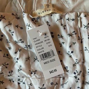 Pacsun Brand New White flowery sleeveless mini dress